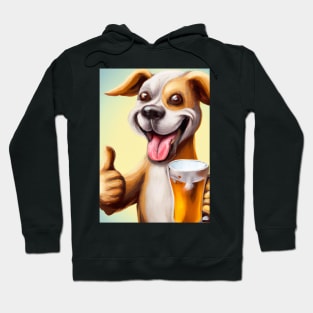 Funny Dog with Beer Hoodie